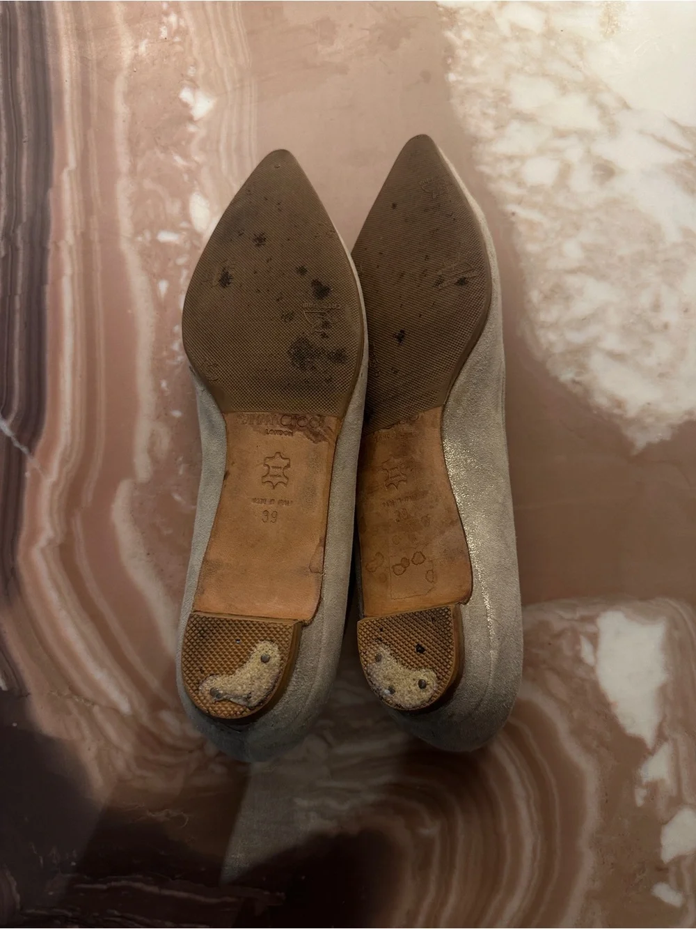 Jimmy Choo pointed flats with flower detail